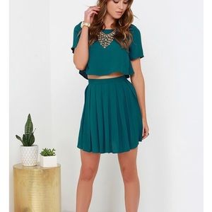 Lulu’s One and the Same Dark Teal Two-Piece Dress